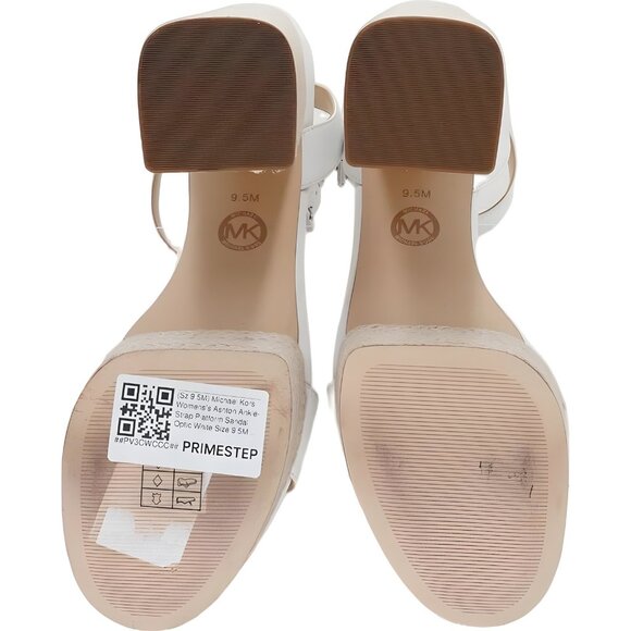 Michael Kors Ashton Ankle-Strap Platform Sandals Optic White US 9.5M - Picture 6 of 6